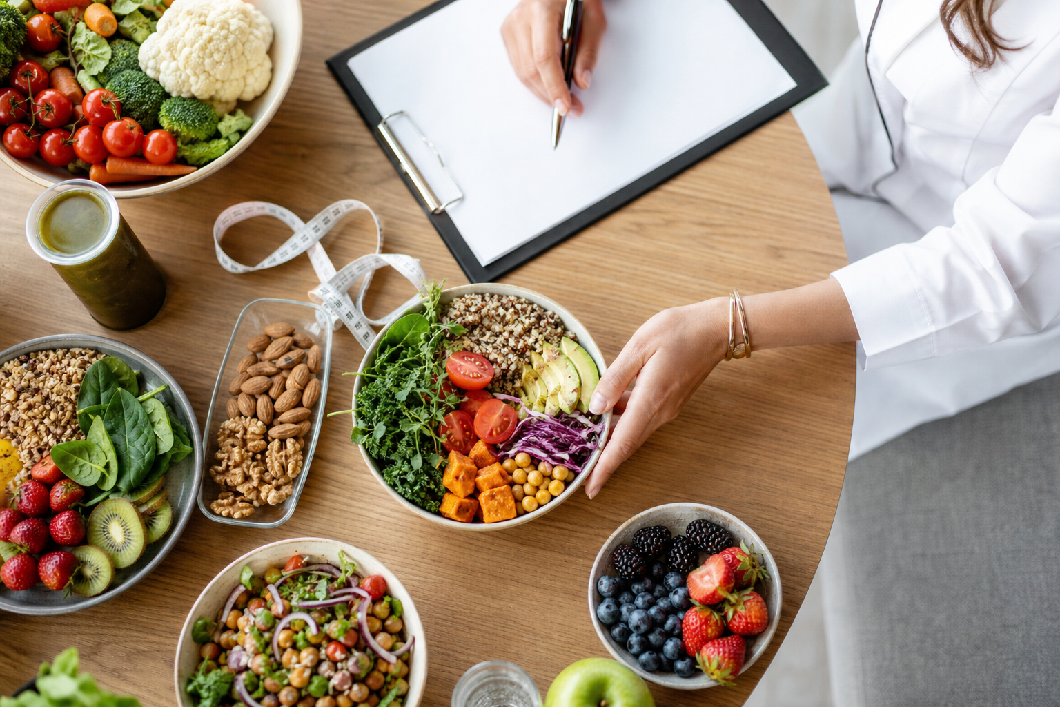 Forcerystrengtha consultation with diverse healthy meals